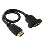 Cble adaptateur femelle hdmi (type - a) de 30 cm  hdmi (type a) avec 2 trous de vis