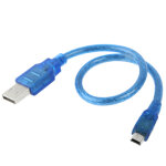 Cāble adaptateur usb 2. 0 am ą mini usb māle, longueur: 30cm (bleu) Cāble adaptateur usb 2. 0 am ą mini usb māle, longueur: 30cm (bleu)