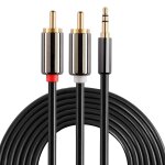 Câble audio 3, 5 mm plaqué or 3, 5 mm vers 2 câbles rca mâles stéréo Câble audio 3, 5 mm plaqué or 3, 5 mm vers 2 câbles rca mâles stéréo