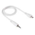 Câble aux audio mâle mâle vers micro usb 3, 5 mm, longueur: environ 50 cm Câble aux audio mâle mâle vers micro usb 3, 5 mm, longueur: environ 50 cm