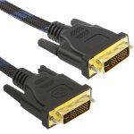 C�ble de connexion en nylon dvi - i dual link 24 + 5 broches m�le � m�le c�ble vid�o m / m, longueur: ...