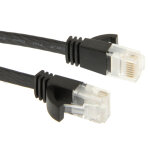 Cble lan rseau ethernet plat cat6 ultra - plat, longueur: 3 m (noir)