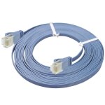 C�ble lan de r�seau ethernet ultra - fin et plat cat6, longueur: 50 m (bleu)