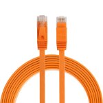 C�ble lan r�seau plat ethernet ultra - mince 2m cat6, cordon rj45 (orange)
