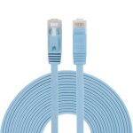C�ble r�seau lan plat ethernet ultra - plat 10m cat6, cordon rj45 (bleu)