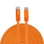 Cble rseau lan plat ethernet ultra - plat 15m cat6, cordon de raccordement rj45 (orange)