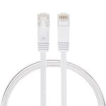 C�ble r�seau lan plat ethernet ultra - plat 1m cat6, cordon rj45 (blanc)