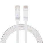 C�ble r�seau lan plat ethernet ultra - plat 3m cat6, cordon de raccordement rj45 (blanc)