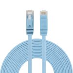 C�ble r�seau lan plat ethernet ultra - plat cat6 5m, cordon rj45 (bleu)