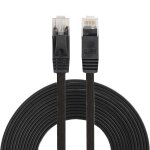 C�ble r�seau lan plat ethernet ultra - plat cat6 5m, cordon rj45 (noir)
