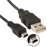 Cble usb 2. 0 am  mini 5 broches usb, longueur: 1. 5m (noir)