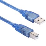 C�ble usb 2. 0 am vers bm, avec 2 conducteurs, longueur: 1, 8 m (bleu)