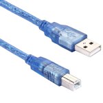 C�ble usb 2. 0 am vers bm, avec 2 conducteurs, longueur: 5 m (bleu)