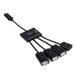 Câble usb 2. 0 otg hub 4 ports usb - c / type - c vers usb à 3 ports avec alimentation micro usb Câble usb 2. 0 otg hub 4 ports usb - c / type - c vers usb à 3 ports avec alimentation micro usb
