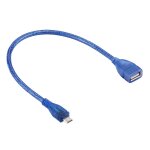 C�ble adaptateur de convertisseur de 29 cm micro usb m�le vers usb 2. 0 femelle otg, 29cm micro usb m�le ...