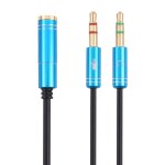 Câble adaptateur mâle de 3, 5 mm à 2 x 3, 5 mm (bleu) Câble adaptateur mâle de 3, 5 mm à 2 x 3, 5 mm (bleu)
