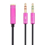 Cble adaptateur mle de 3, 5 mm  2 x 3, 5 mm (rouge rose)