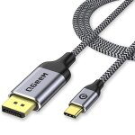 C�ble adaptateur tress� en nylon qgeem qg - ua13 type - c vers dp 4k 60 hz, longueur : 1, 8 m