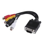 Cble adaptateur vga vers s - video avec 2 cbles audio
