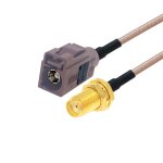 C�ble coaxial rg316 d'extension d'antenne de 20 cm (sma femelle � fakra f femelle)