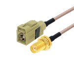 C�ble coaxial rg316 d'extension d'antenne de 20 cm (sma femelle vers fakra k femelle)