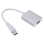 Cble convertisseur de carte graphique externe usb3. 0 vers hdmi (argent)