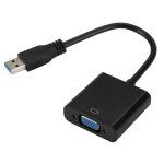 Cble de convertisseur de carte graphique externe usb3. 0 vers vga, rsolution: 1080p (noir)