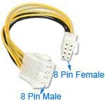 C�ble d'extension d'alimenattion 8 pin male vers 8 pin femelle