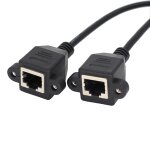 Cble d'extension lan rj45 femelle  femelle avec verrouillage  vis, longueur : 30 cm