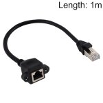 C�ble d'extension de verrouillage � vis rj45 femelle � m�le cat6e, longueur: 1 m