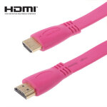 Cble plat de 1. 5m plaqu or  hdmi 19pin, version 1. 4, support ethernet, 3d, 1080p, hd tv / vido ...