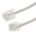 Câble téléphonique rj11 vers rj11 2 conducteurs, longueur: 1 m Câble téléphonique rj11 vers rj11 2 conducteurs, longueur: 1 m
