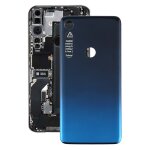 Cache batterie pour motorola moto one macro (bleu)