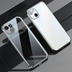 Cadre de bord de silicone sulada �lastique + �tui anti - chute tpu tout compris pour iphone 13 (argent) ...