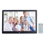 Cadre photo numrique de 15 pouces avec support de tlcommande carte sd / mmc / ms et usb, noir