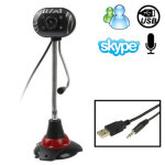 Camra pc / webcam sans pilote usb 2. 0 de 5, 0 mgapixels avec micro et 4 led, longueur du cble: 1, ...