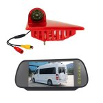 Cam�ra de vue de feu de freinage �tanche de voiture pz462 + moniteur de recul de 7 pouces pour renault ...