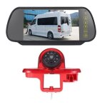 Camra de vue de feu de freinage tanche de voiture pz464 + moniteur de recul de 7 pouces pour renault ...