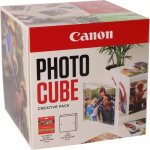 Canon pp - 201 13x13 cm photo cube pack cr�atif, blanc vert 40f.