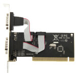 Carte contrôleur hôte pci vers série à 2 ports (noir) Carte contrôleur hôte pci vers série à 2 ports (noir)