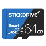 Carte m�moire stickdrive 64 go haute vitesse u3 bleue et noire tf (micro sd)