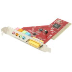 Carte son pci 4 canaux crystal (rouge)