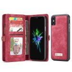 Caseme - 008 pour iphone x / xs tpu + pc absorption magn�tique dos d�tachable housse en cuir horizontale ...