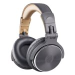 Casque c�bl� au bronzage oneodio pro - 10 � la t�te avec microphone, couleur: gris kaki