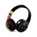 Casque sans fil bluetooth lpt660 casque de sport st�r�o hifi (noir + or)