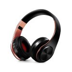 Casque sans fil bluetooth lpt660 casque de sport st�r�o hifi (noir + or rose)