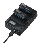 Chargeur de batteries d cran d affichage  cristaux liquides d appareil - photo de sport de xiaoyi 4k ...