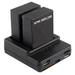 Chargeur de batterie pour gopro hero 3 + / 3 (ahdbt - 301, ahdbt - 302) (noir)