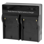 Chargeur de batterie numérique à double canal pour sony f550 / f730 / f750 / f960 / f960h, (noir) Chargeur de batterie numérique à double canal pour sony f550 / f730 / f750 / f960 / f960h, (noir)