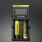 Chargeur nitecore d2 intelligent digi smart avec indicateur del pour piles 14500, 16340 (rcr123), 18650, ...
